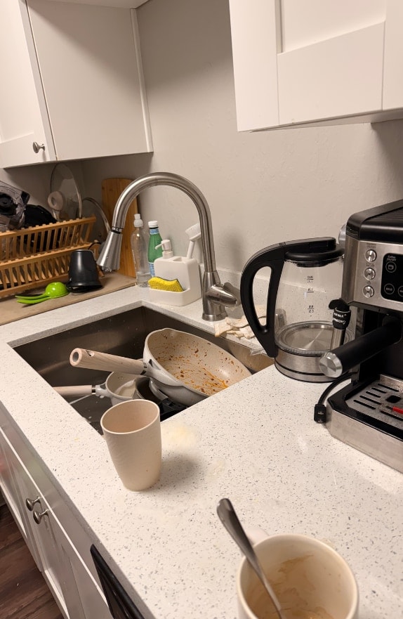Before: kitchen sink & counters